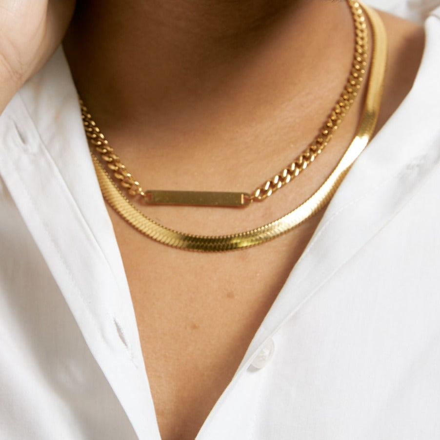 serpens. Herringbone Snake Necklace