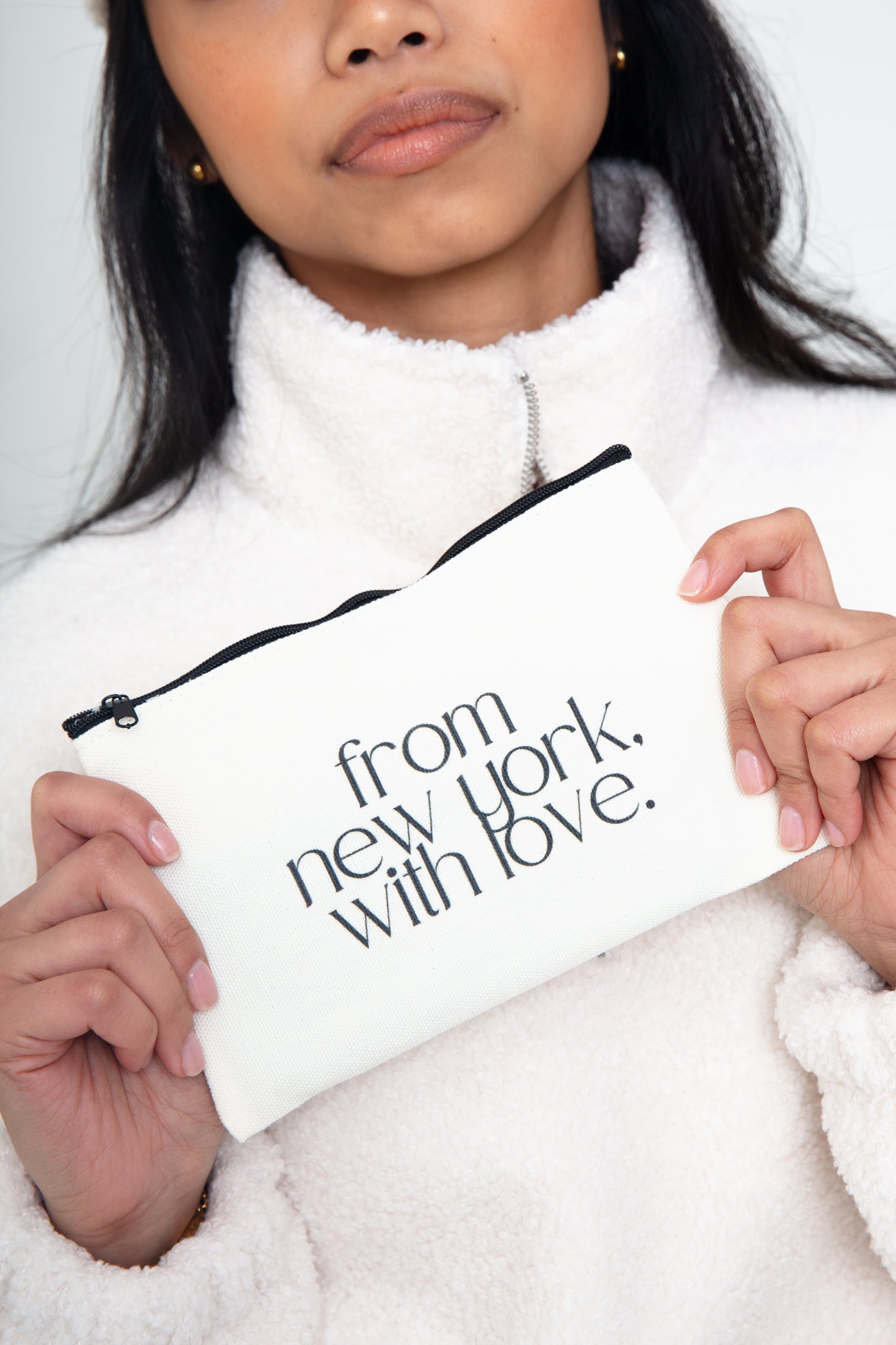 From New York with Love Canvas Zipper Pouch