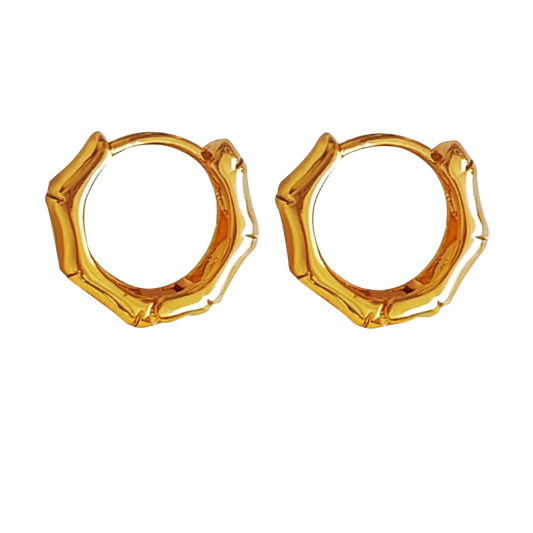 ariadne. Huggie Bamboo Earrings
