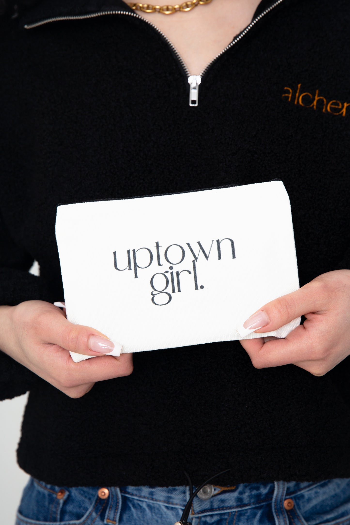 Uptown Girl Canvas Zipper Pouch