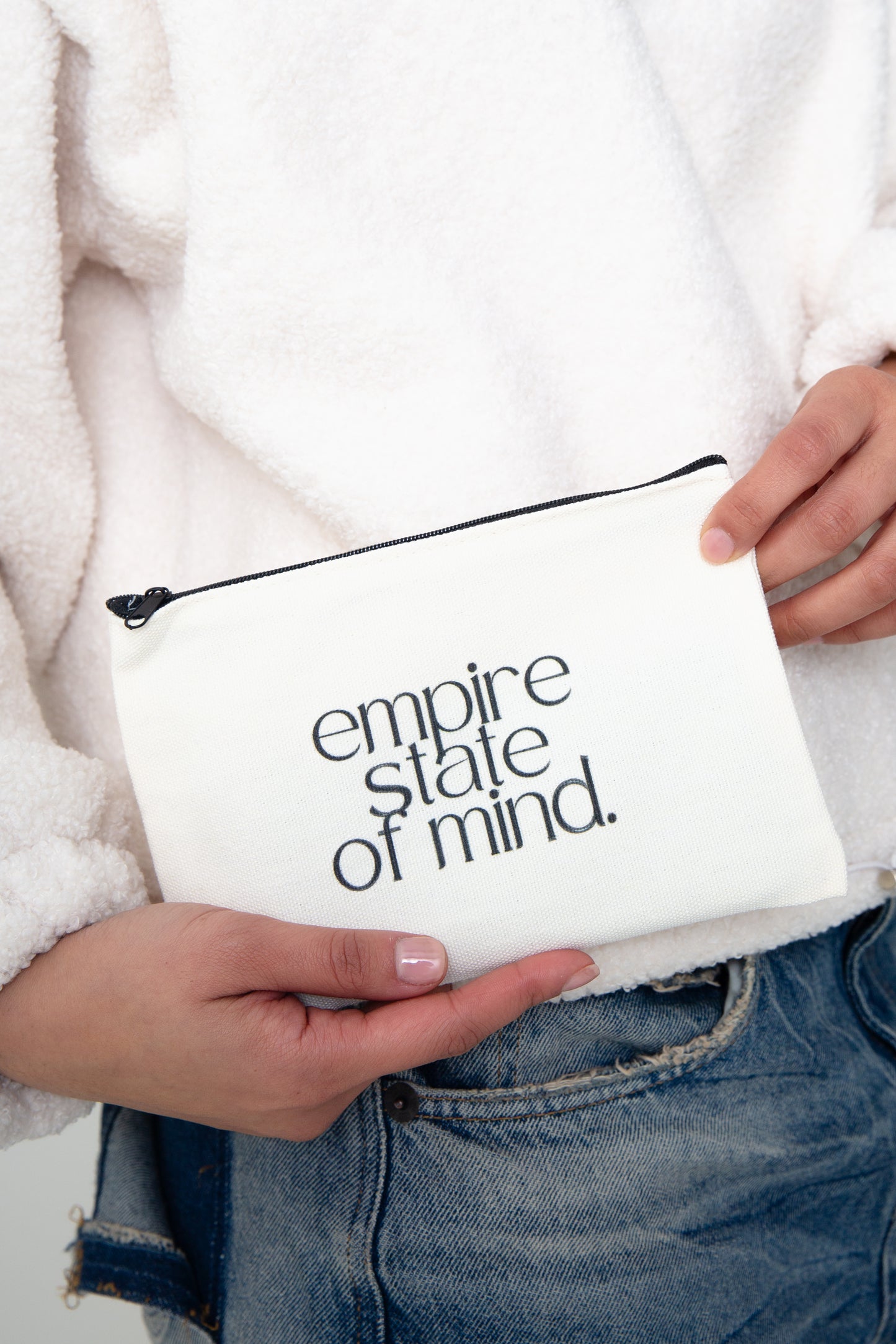 Empire State of Mind Canvas Zipper Pouch