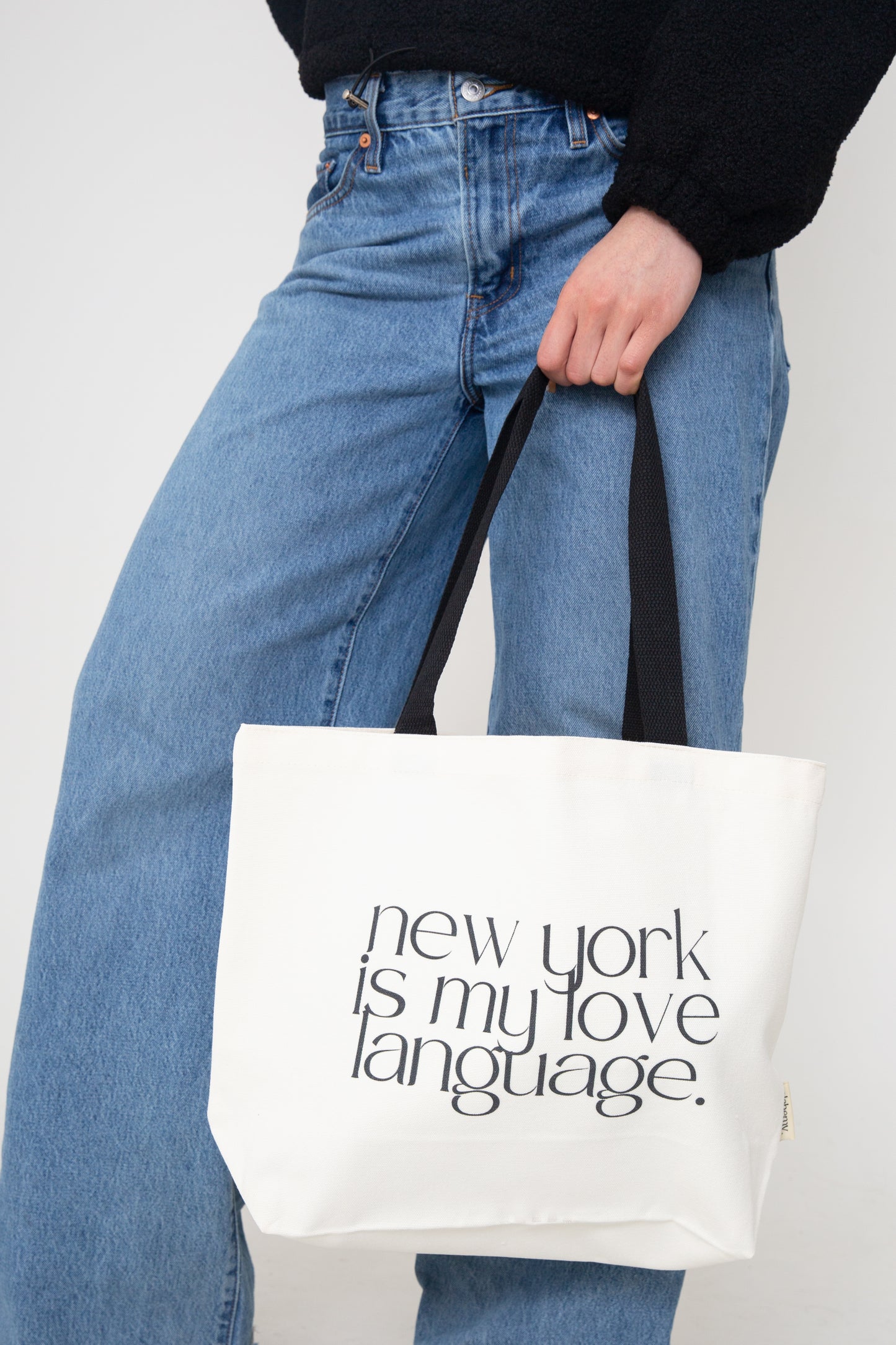 New York is My Love Language 16 oz Canvas Tote Bag